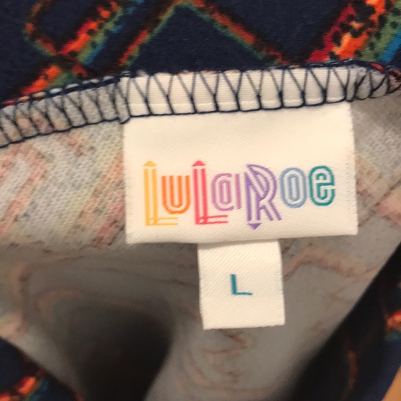 Lularoe Cassie L, navy background, BNWT - Picture 4 of 4